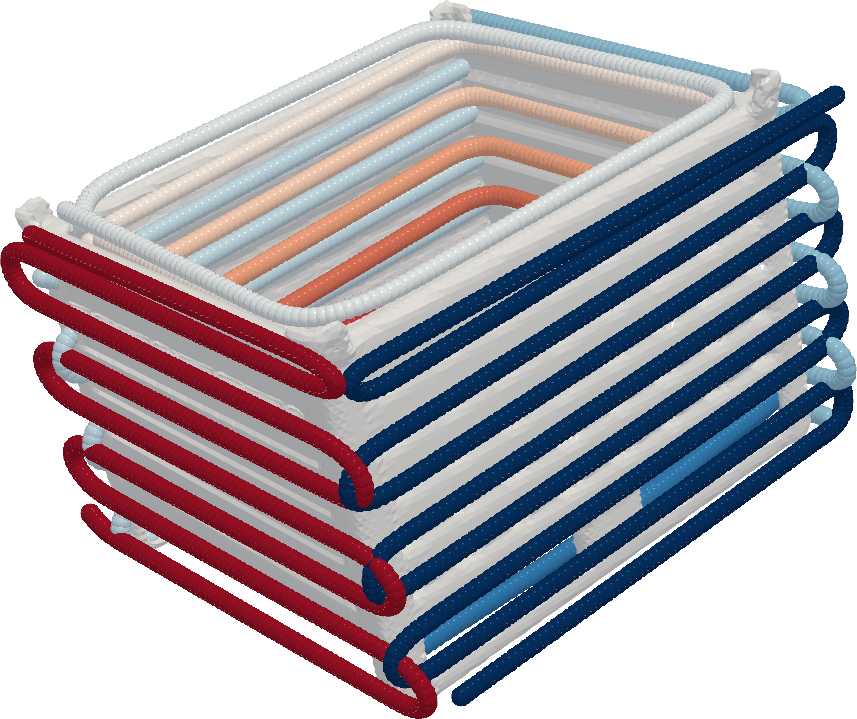 Industrial container sample 2 with spray-painting paths