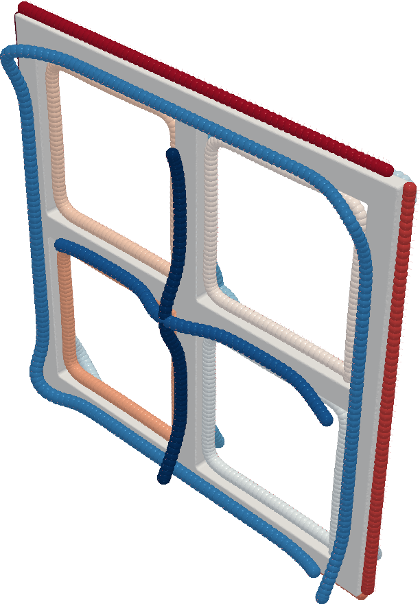 Window sample 5 with spray-painting paths